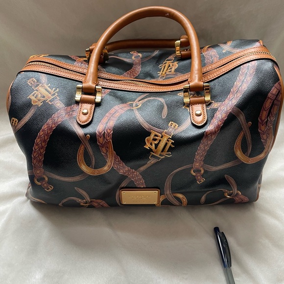 Ralph Lauren Tan and Brown Satchel - Picture 2 of 4